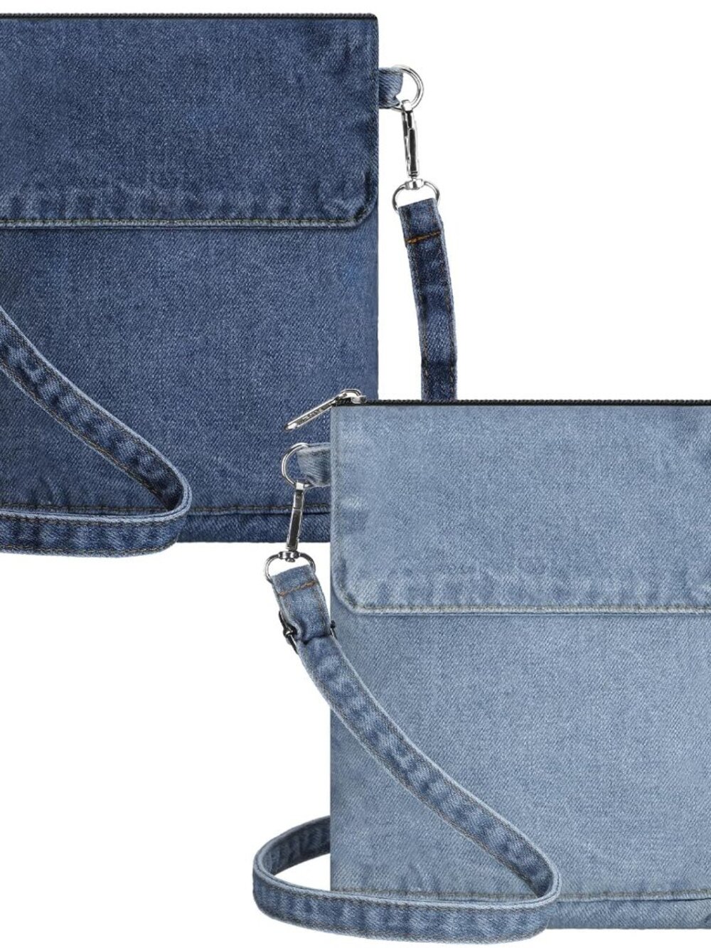 2 Pcs Small Denim Crossbody Bags Women Jean Purses
